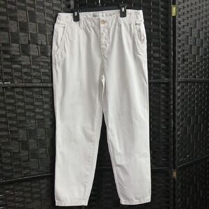 Zara White Straight Leg Casual Pants SZ 6